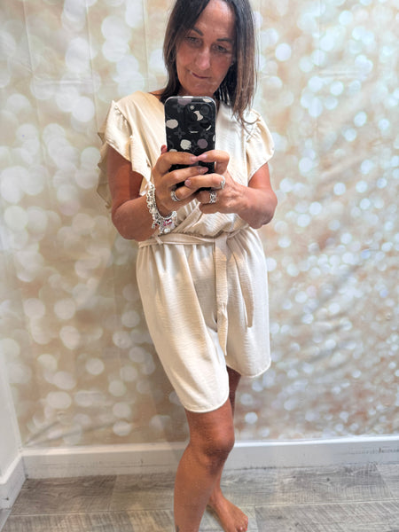 Crinkle Wrap Front Playsuit