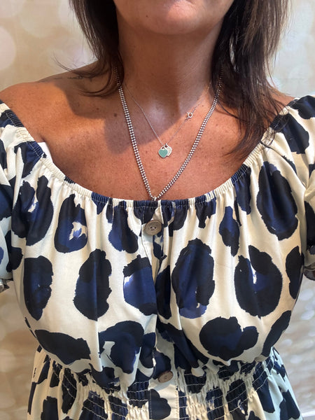 Leopard Bardot off the shoulder dress