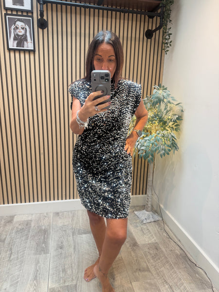 Studio Velour / Sequin Rouched Front Dress