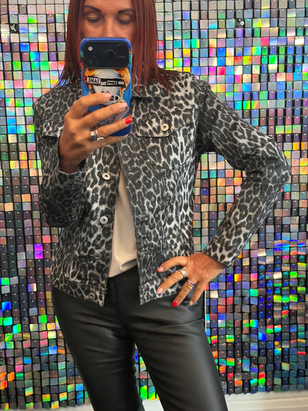 Canvas Leopard Jacket