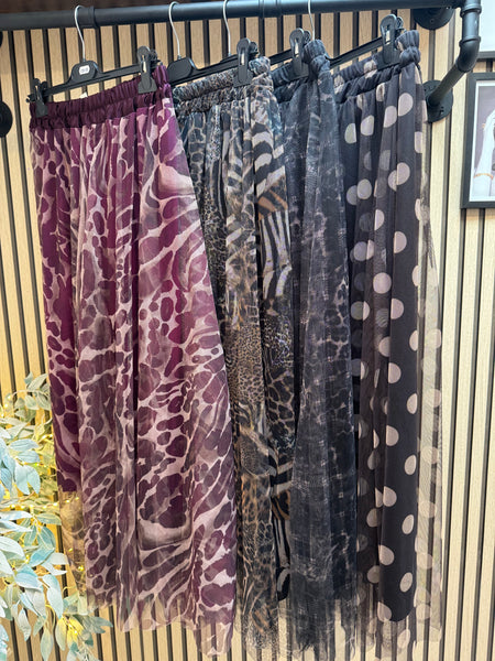 Tulle Printed Maxi Skirt