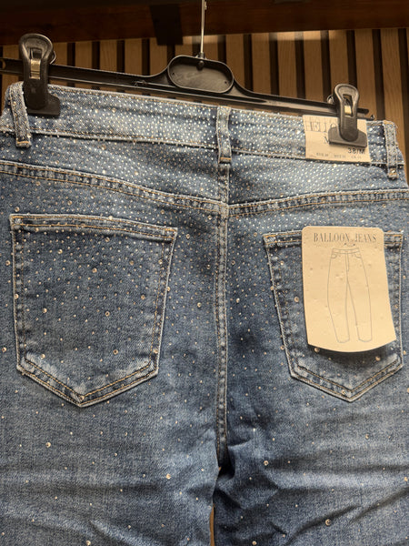 Rhinestone Denim Jeans