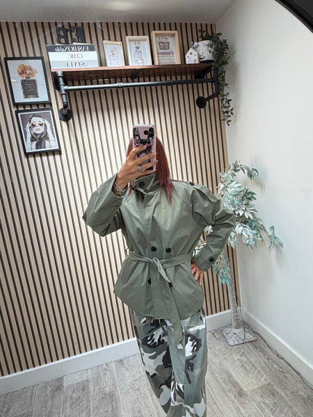 Short Belted Trench Coat