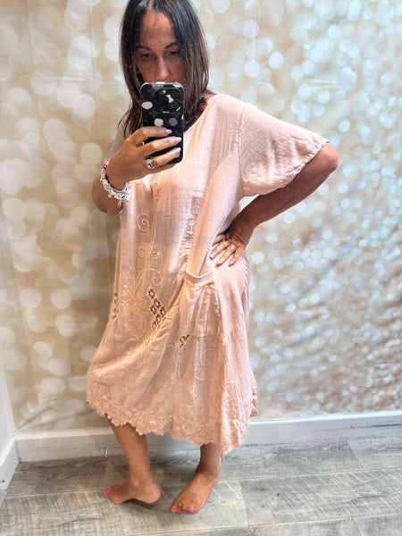 Embroidered Cotton Dress