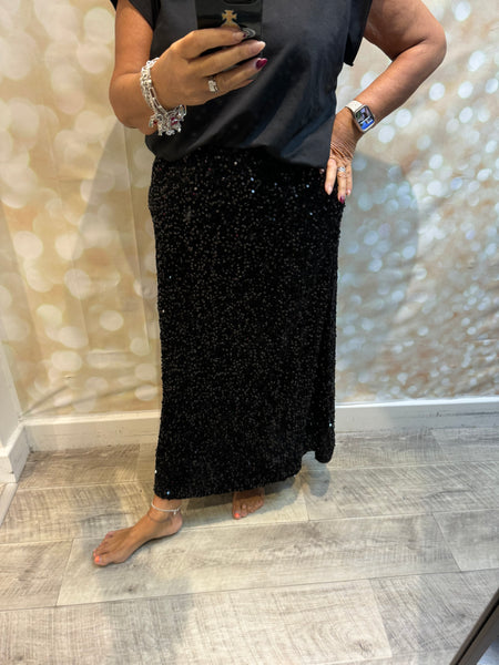 Sequin Maxi Skirt