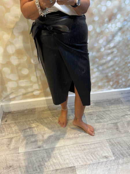 Pleather Pencil  Skirt