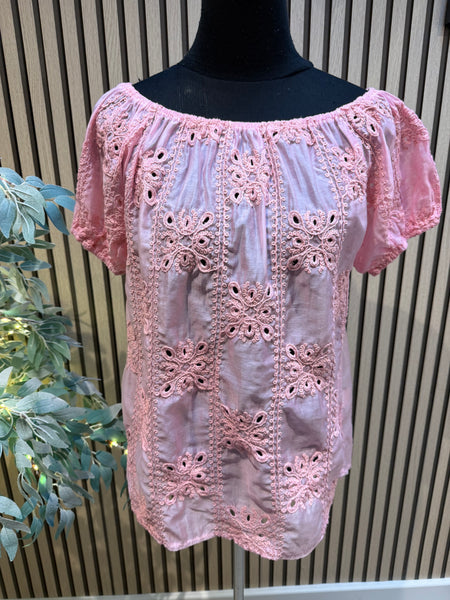 Broidery Anglais Bardot Top