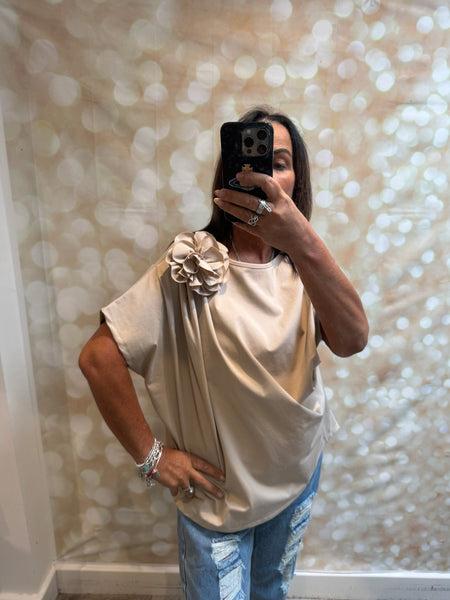 Scuba Drape Corsage Top