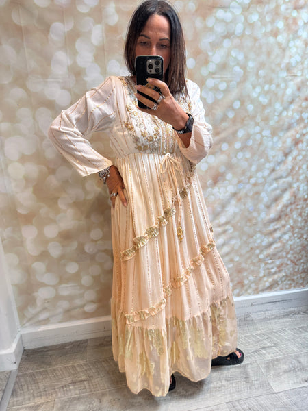 Embellished Ombre Maxi Dress