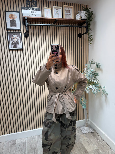 Short Belted Trench Coat