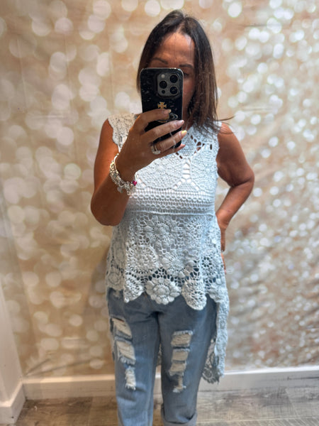 Crochet Hi Low Top