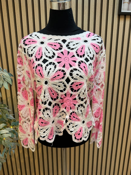 Cropped Floral crochet Top
