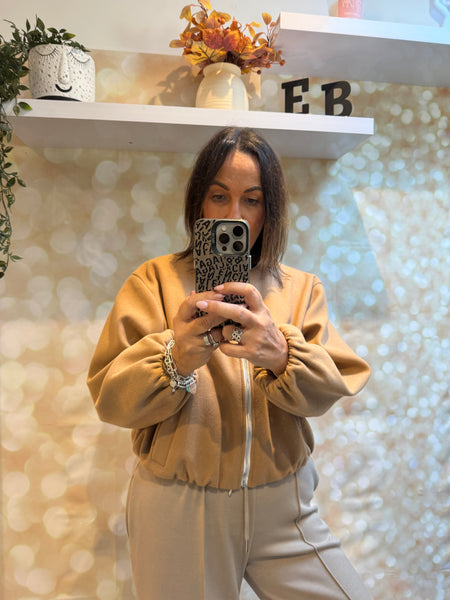 Bubble Hem Bomber Jacket