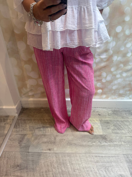 Linen mix Palazzo  trousers