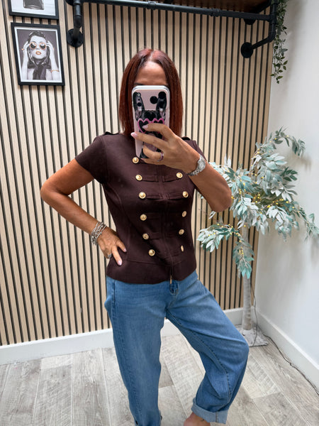 Fine knit Military Top