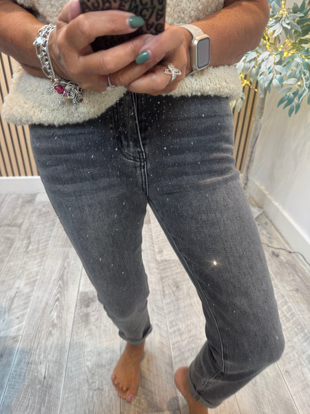 Diamante G Smack Mom Fit Jeans