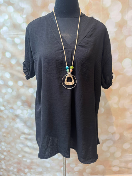 Curve Swing Crinkle Top