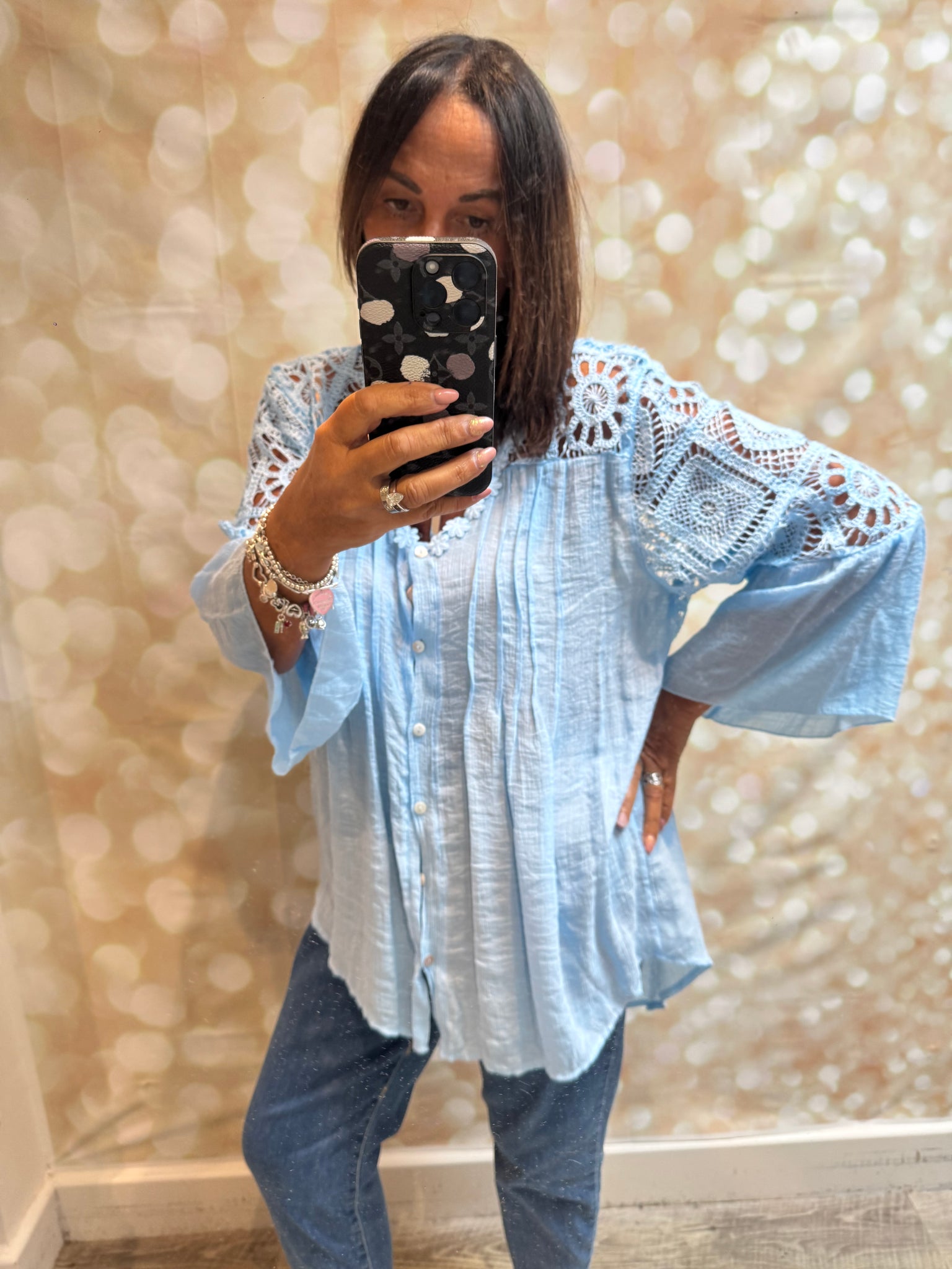 Crochet shoulder/back blouse