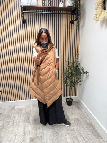 Fly Asymetric Quilted Gilet