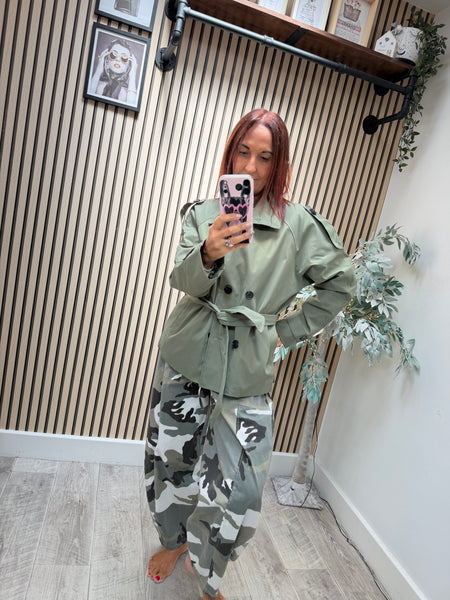 Short Belted Trench Coat
