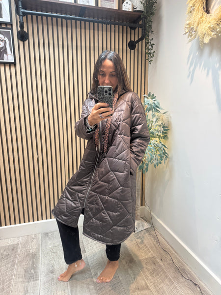 Studio Quilted Longline Coat