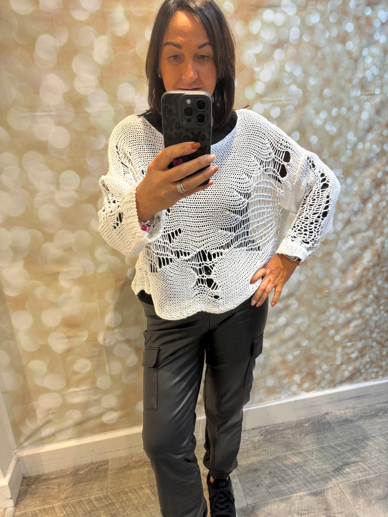 Laddered Silky Knit Jumper