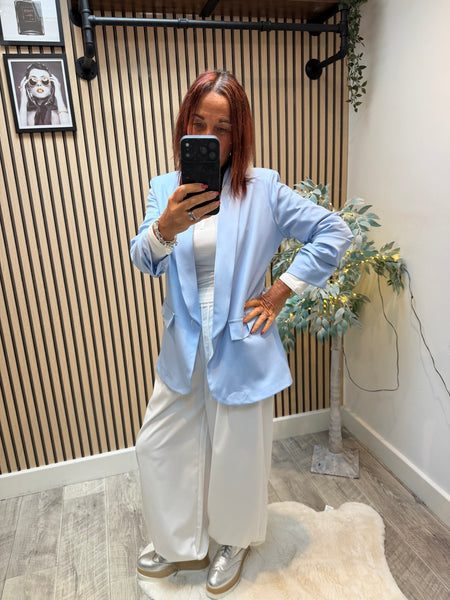 Rouched Sleeve Blazer