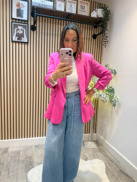 Rouched Sleeve Blazer
