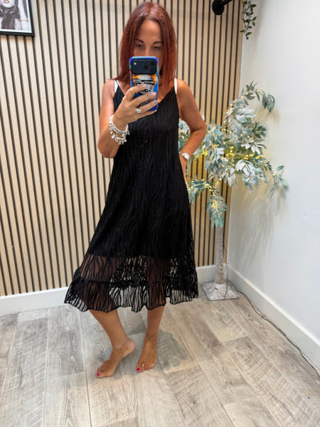 Crochet Top Midi Dress