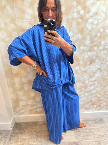 Curve Pinstripe Trouser Set