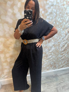 V Front Palazzo Jumpsuit