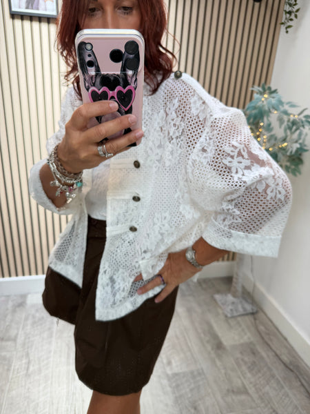 Zeta Otto Lace  Military Jacket