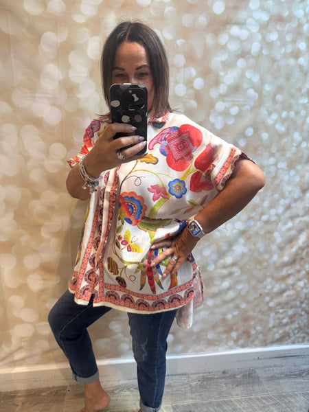 Oversized Floral / Leaf Shirt