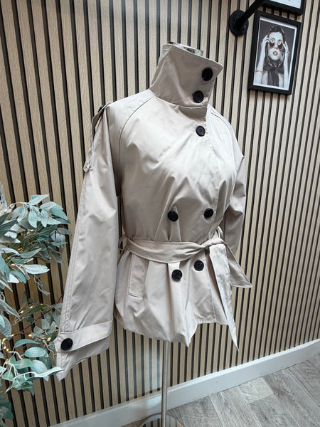 Short Belted Trench Coat