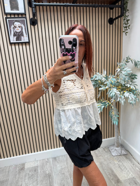 Crochet Embroidery anglais  Vest