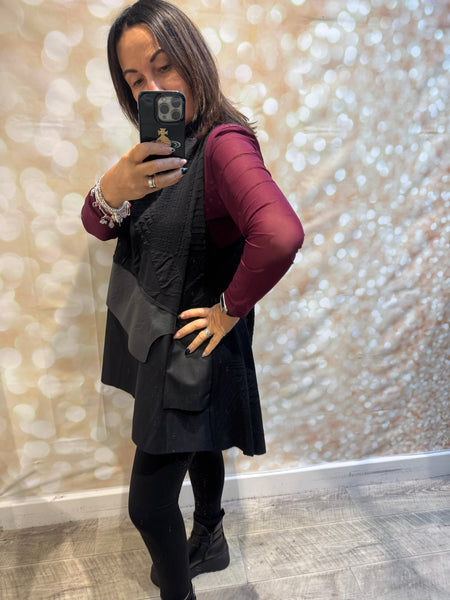 ID Textured Sleeveless Tunic