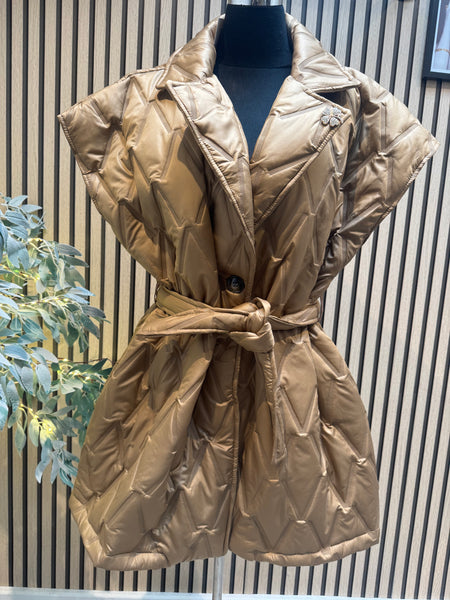 Quilted Belted Gilet