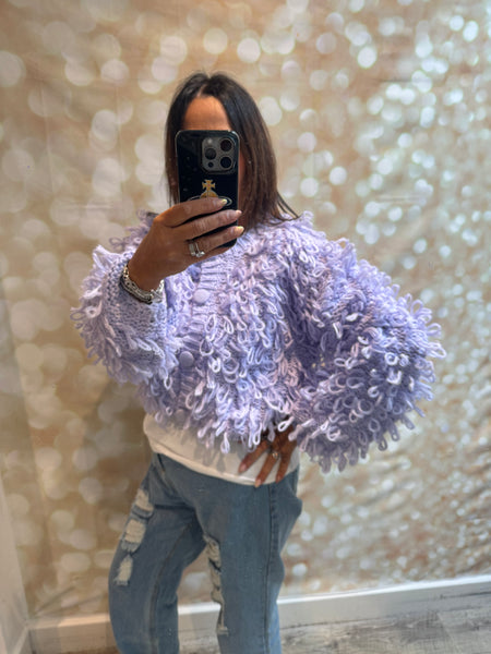 Loopy Cropped  Cardigan