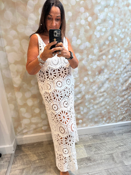 Crochet Maxi Vest Dress
