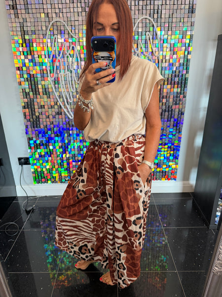 Animal  Split Leg Trousers