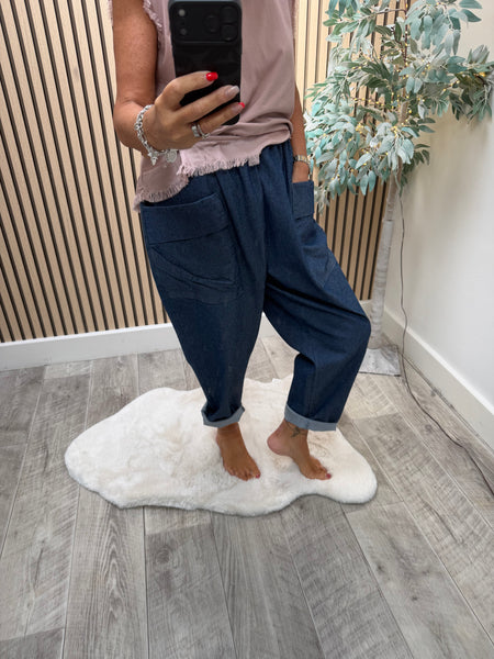Denim Loose Fit Trousers