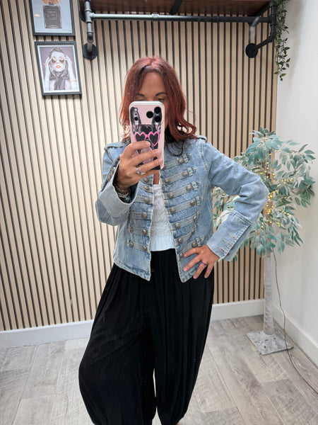 Denim Military Jacket