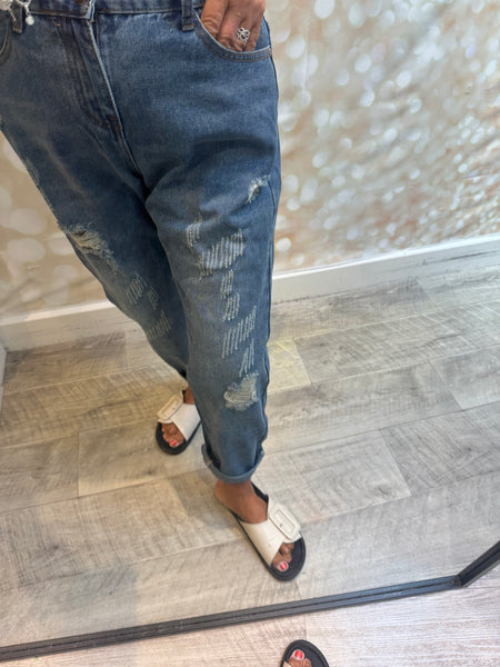 Ripped Denim  Baggy Jeans