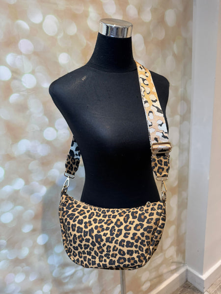 Across body Leopard Bag with leopard Strap