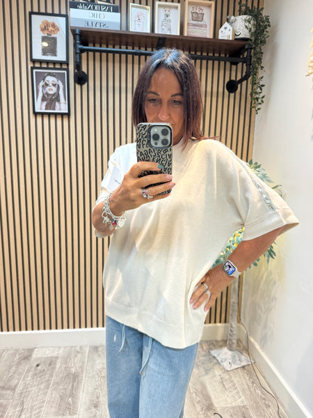 Soft Knit Jumper with embellished trim