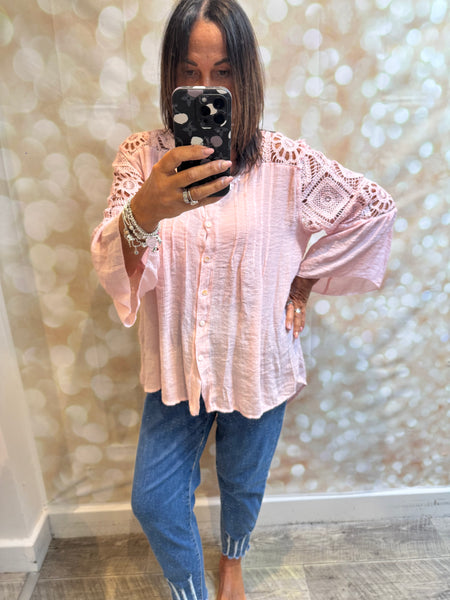 Crochet shoulder/back blouse