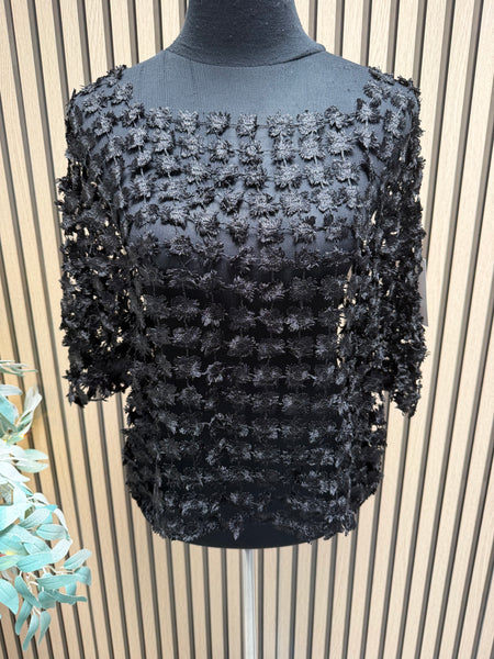 Floral Cut Out Boxy Top