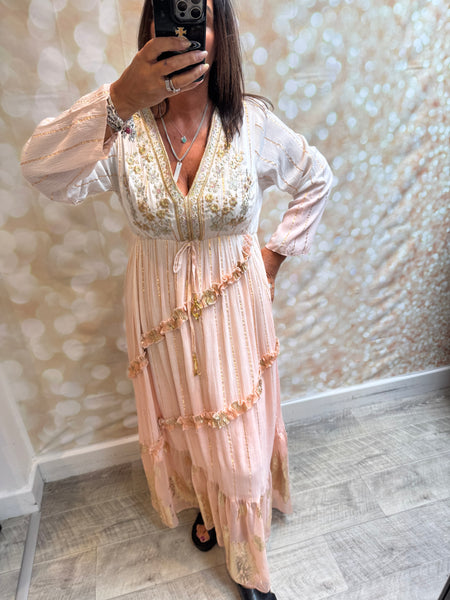 Embellished Ombre Maxi Dress