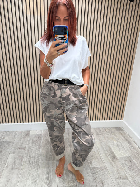 Magic Camo Belted Trousers