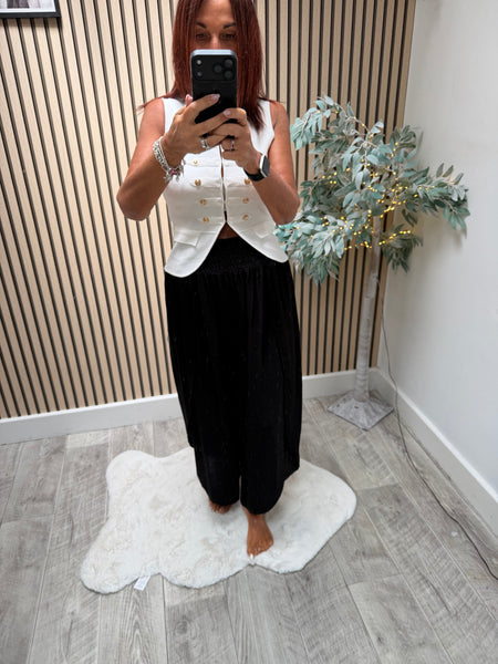 Crinkle Split Leg Trousers
